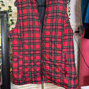 Plaid Red Women's Vest